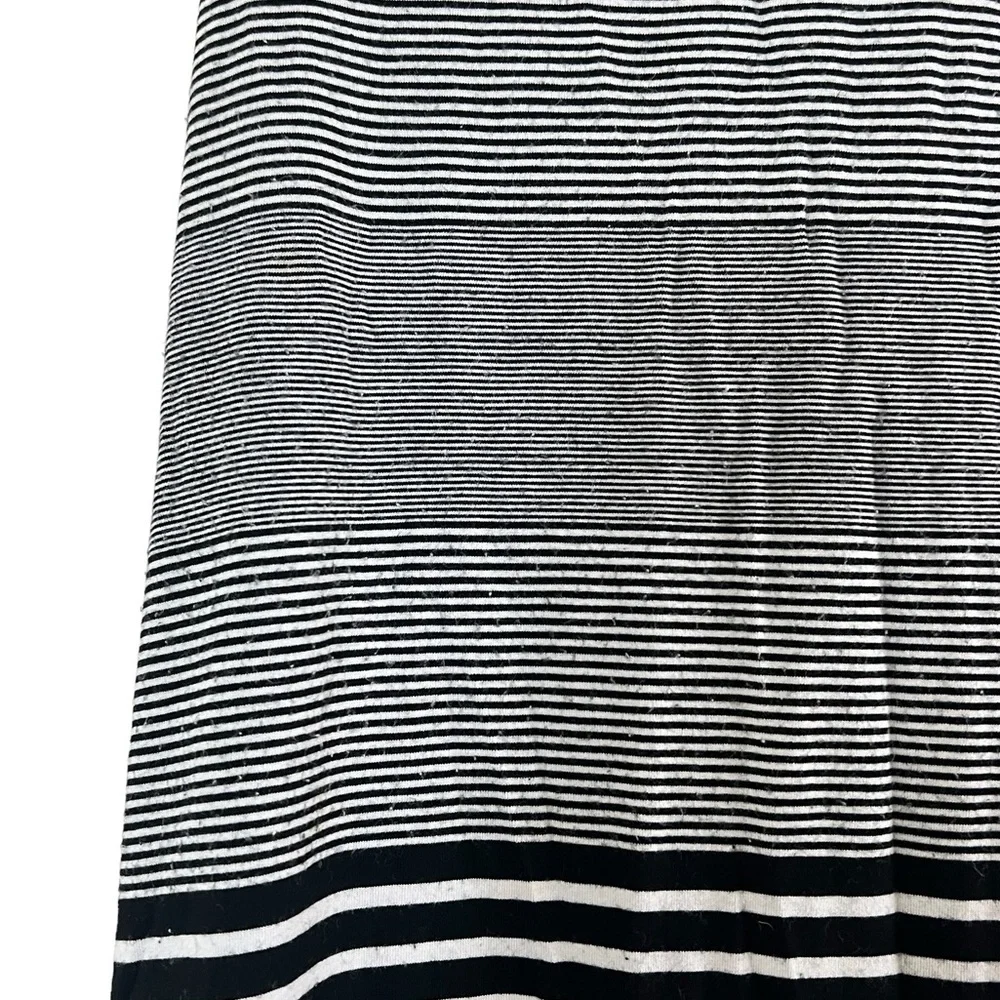 Merona | Stretchy black/white striped maxi skirt size small